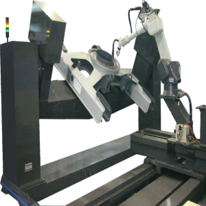 Excavator upper and lower center frame welding robot workstation